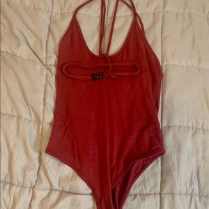 Burgundy bodysuit